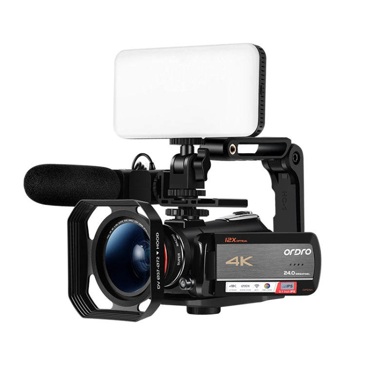 ORDRO AC5 4K HD Night Vision WiFi 12X Optical Zoom Digital Video DV Camera Camcorder, Standard, Standard + Microphone, Standard + Microphone + Handheld Stand, Standard+ Microphone + Fill Light ORDRO AC5 4K HD Night Vision WiFi 12X Optical Zoom Digital Video DV Camera Camcorder, Standard, Standard + Microphone, Standard + Microphone + Handheld Stand, Standard+ Microphone + Fill Light